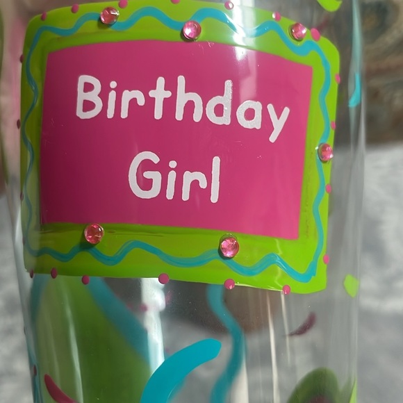 Lolita Hand Painted Pilsner Glass - “Birthday Girl, Too” Gotta-Love-Beer Pilsner - Picture 13 of 16